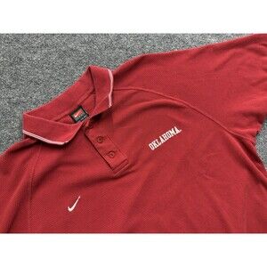 Vintage Nike Polo Shirt  Men’s XXL Red Oklahoma State Sooners Waffle Knit 90s